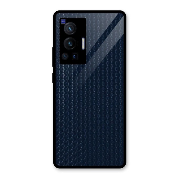 Blue Pattern Glass Back Case for Vivo X70 Pro